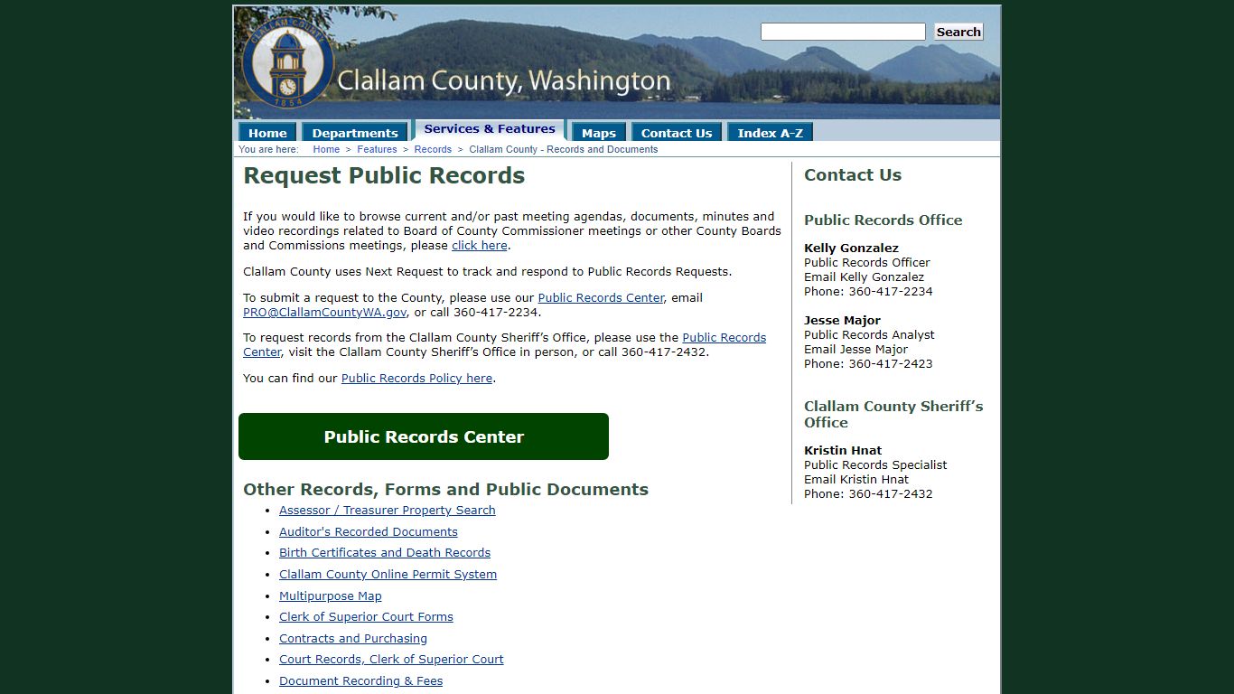 Clallam County - Records and Documents