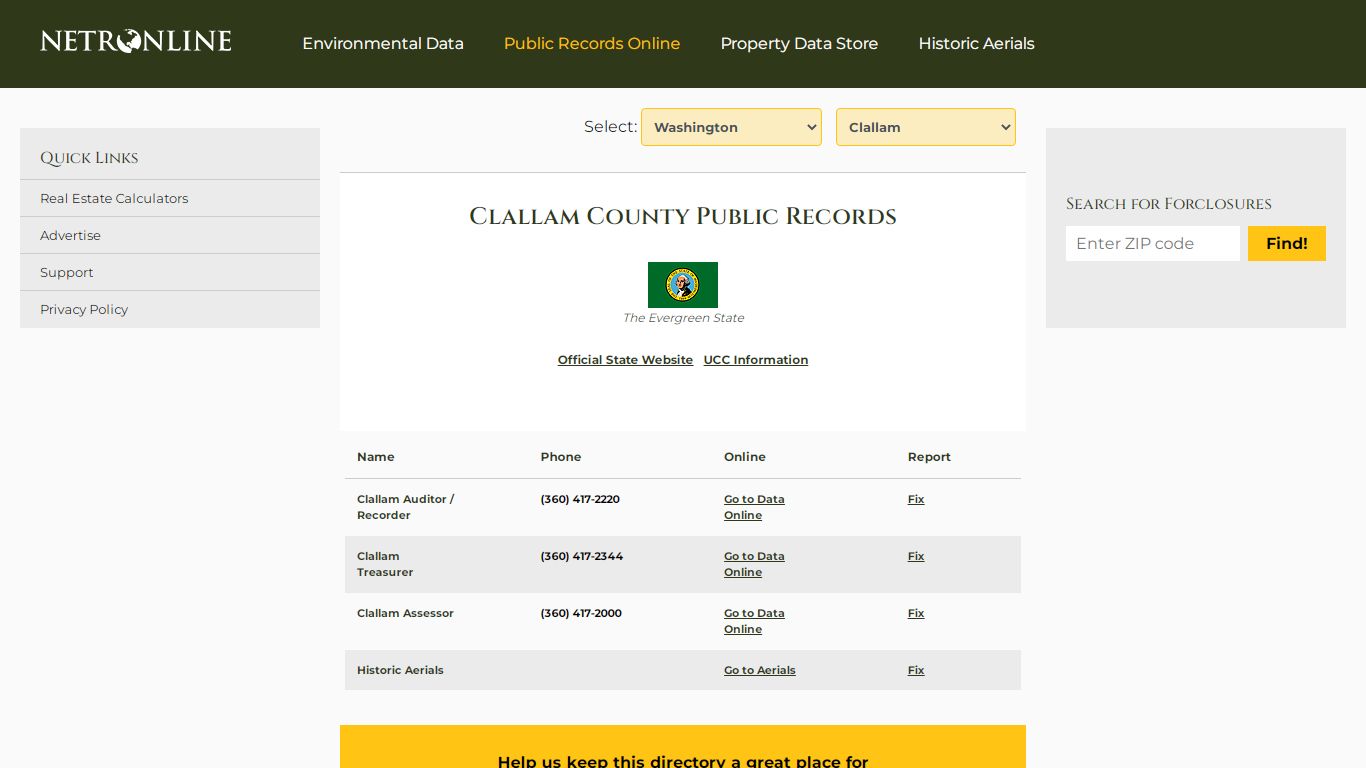 Clallam County Public Records - NETROnline.com